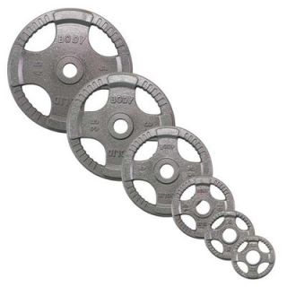 Body Solid 255 lbs Grey Hand Grip Olympic Plate