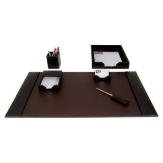 Dacasso 1400 Series Econo Line Leather Six Piece Desk Set in Brown