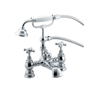 Water Creation English Country Double Handle Deck Mount Tub Faucet