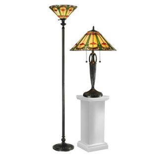 Dale Tiffany Quill Table Lamp and Floor Lamp Set