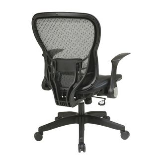 Office Star Deluxe R2 SpaceGrid® Seat and Back Chair with Flip Arms