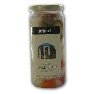 Giardiniera Imported (Krinos) 2lb  Gherkins  Grocery & Gourmet Food