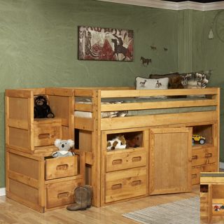 Twin Over Full Standard Bunk Bed with Stairway Chest and Storage