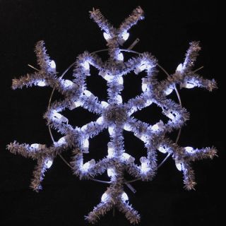 Holiday Lighting Specialists 36 Hanging Garland Snowflake in Pure