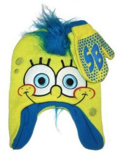 Sponge Bob Squarepants Toddler Boy's Hat and Mitten Set (2T 4T) Clothing