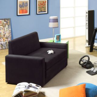 Dorel Home Products Double Sleeper Chair in Rich Black