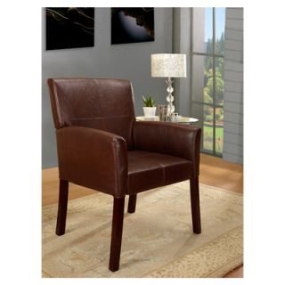 InRoom Designs Accent Leather Arm Chair
