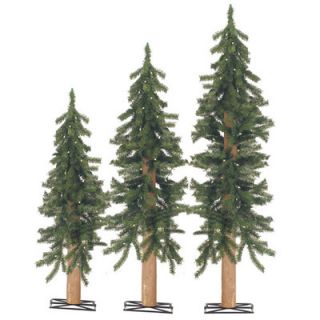 Sterling Inc 3 Piece Alpine Christmas Tree Set with Clear Lights and
