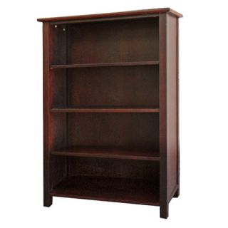 DonnieAnn Company Austin Bookcase with Four Shelves in Dark Birch