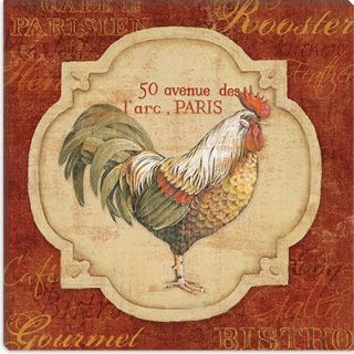 iCanvasArt Rue De Rooster Canvas Wall Art by Lisa Audit