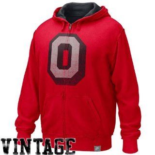 Nike Ohio State Buckeyes Scarlet Vault Vintage Washed Organic Full Zip Hoody Sweatshirt (X Large)  Athletic Sweatshirts  Sports & Outdoors