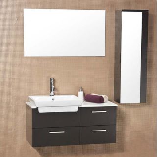 Fresca Stella 35.5 Caro Wood Modern Bathroom Vanity Set with Mirrored