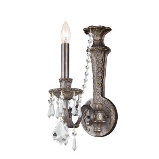 Crystorama Regis 1 Light Candle Wall Sconce