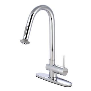 Elements of Design South Beach Single Handle Kitchen Faucet with Pull