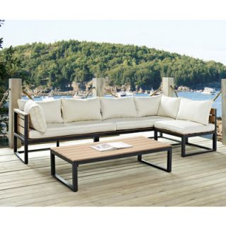 Home Loft Concept All Weather 4 Piece Conversation Deep Seating Group