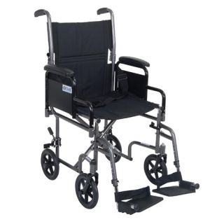 Steel Ultra Lightweight Transport Wheelchair with Swing Away Footrests