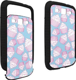 Pink Fashion   Blue Cupcake   Samsung Galaxy S3 / SIII   Infinity Case Cell Phones & Accessories