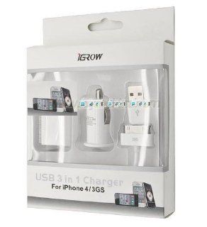 Mini USB 3 in 1 Charger for iPhone 4/4S/3GS/3G US Standard Cell Phones & Accessories