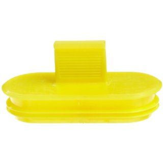 Kapsto 360 KS 4117 Polyethylene Contact Protection, Yellow, 1.65" Long x 0.705" Wide (Pack of 100) Pipe Fitting Protective Caps