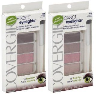 CoverGirl Exact Eyelights Eye Brightening Shadow Palette VIVID GREENS 705 (PACK OF 2)  Foundation Makeup  Beauty