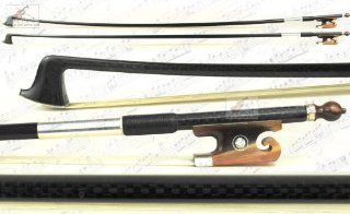 Top Carbon Fiber 4/4 Violin Bow with Red OX Horn Snail Tail Frog D Z Strad #705 Musical Instruments