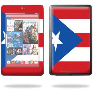 MightySkins Protective Skin Decal Cover for Google Nexus 7 tablet 7" inch screen stickers skins PuertoRican Flag Computers & Accessories