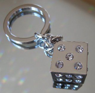 Dice Keychain with Swarovski Crystal Rhinestones   Decorative Boxes