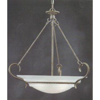 Thomas Lighting M2583 80 Villa   Five Light Inverted Bowl Pendant, Venetian Silver Finish with Etched Seedy Glass   Chandeliers  