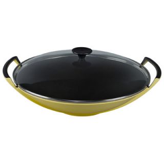 Le Creuset Cast Iron 14.25 Wok with Glass Lid