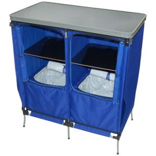 On The Edge Marketing Outdoor Folding Portable Serving Station in Blue