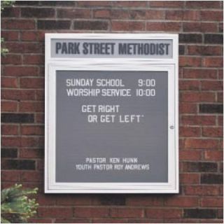 Ghent Illuminated Changeable Letterboard (2 door)