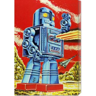 Global Gallery Robo   Movido a Pilhas by Retrobot Stretched Canvas