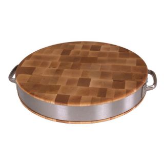 BoosBlock Cherry Butcher Block Cutting Board with Stainless Steel Feet