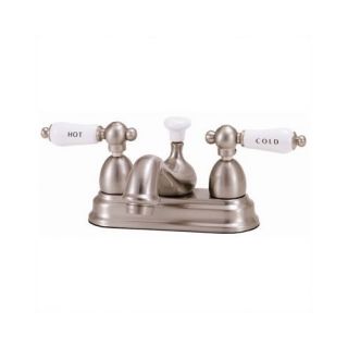 Centerset faucet with hot and cold Porcelain lever handles 0.5
