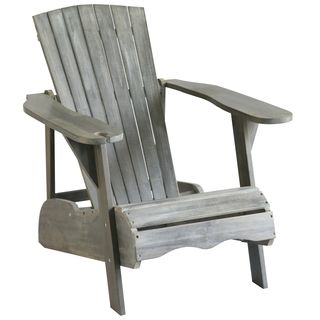 Safavieh Outdoor Living Vista Ash Grey Acacia Wood Adirondack Chair