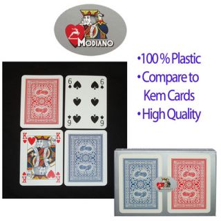 Trademark Global Modiano 100% Plastic Poker Size Regular Index Setup