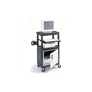 Luxor Stand Up Laptop/Overhead Workstation with Locking Steel Cabinet
