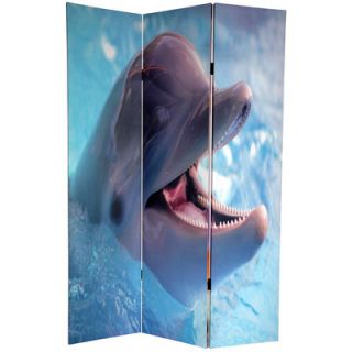 Oriental Furniture 72 x 64 Double Sided Dolphin and Clownfish 3