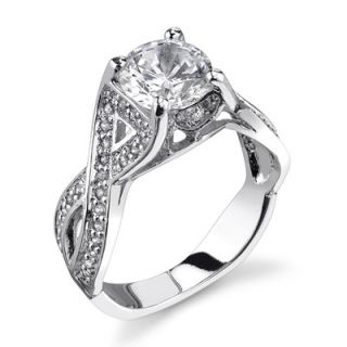 Oravo Infinite Love Sterling Silver Solitaire Style Size 7 Engagement
