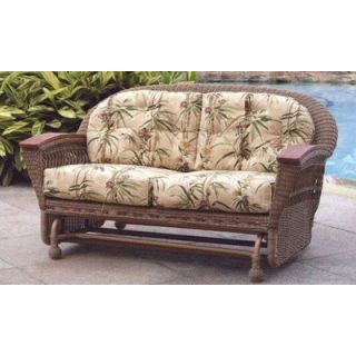 spice islands barbados double glider sofa with cushions
