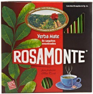 Rosamonte Yerba Mate 50 Tea Bags  Grocery Tea Sampler  Grocery & Gourmet Food