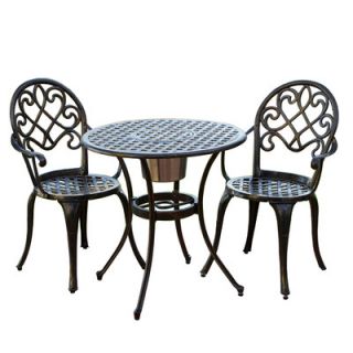 Home Loft Concept Carlos 3 Piece Bistro Set with Ice Bucket