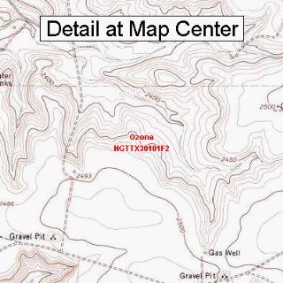 USGS Topographic Quadrangle Map   Ozona, Texas (Folded/Waterproof)  Outdoor Recreation Topographic Maps  Sports & Outdoors