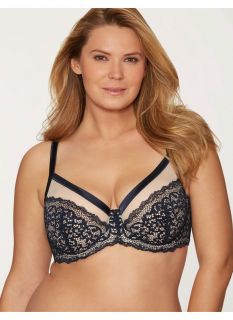Lane Bryant Plus Size Embroidered lace French full coverage bra     Womens
