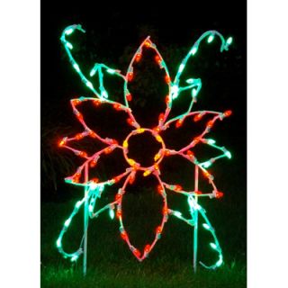 Queens of Christmas Poinsettia Flower LED Light