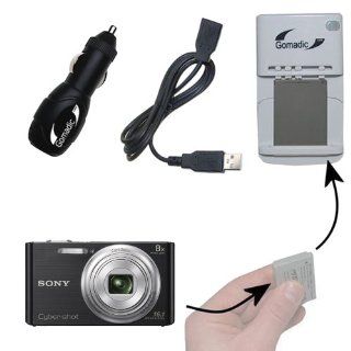 Sony Cybershot W730 / DSC W730 compatible Battery Charger Kit   Contains multiple charging options, including AC Wall, DC Car and USB Port  Digital Camera Battery Chargers  Camera & Photo