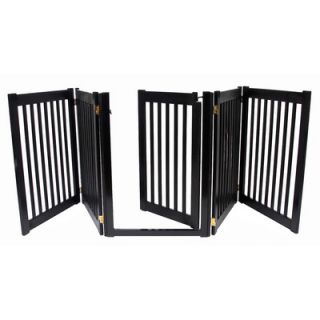 Dynamic Accents 32 Walk Through 5 Free Standing Pet Gate in Black