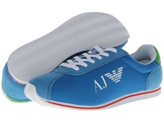 Armani Jeans AJ Logo Trainer Mens Lace up casual Shoes (Blue)