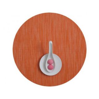 Chilewich Round Bamboo Placemat 0095 Color Mandarin