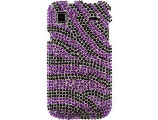 Hard Diamond Phone Protector Case Purple and Black Zebra For Samsung Vibrant Cell Phones & Accessories